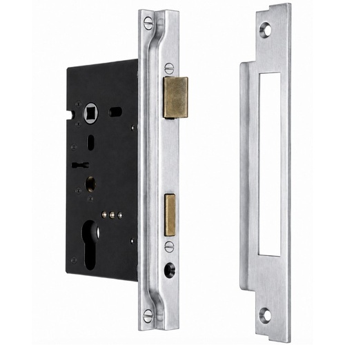 Jacksons JMCL60RNP Cylinder Mortice Long Body, Rebated Nickel Plate