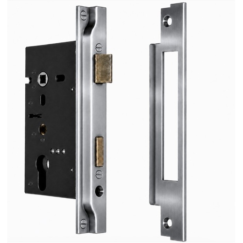Jacksons JMCL60RSSS Cylinder Mortice Long Body, Rebated Satin Stainless Steel