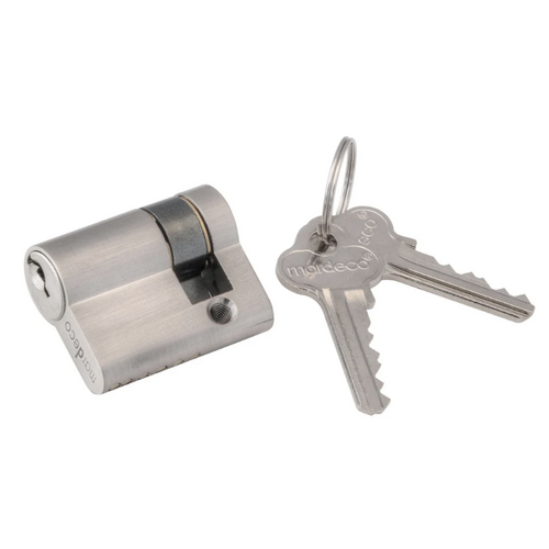Mardeco MPF-8500-38-BN M Series Euro Cylinder 27mm Long - 4 Pin - C4 - to Suit 35-36mm Door Thickness Brushed Nickel