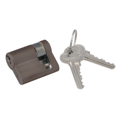 Mardeco MPF-8500-38-BZ-K201 M Series Euro Cylinder 27mm Long - 4 Pin - C4 - to Suit 35-36mm Door Thickness - KA - Bronze