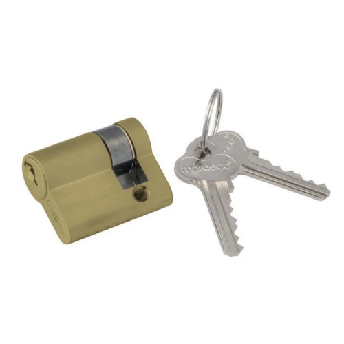 Mardeco MPF-8500-38-SB M Series Euro Cylinder 27mm Long - 4 Pin - C4 - to Suit 35-36mm Door Thickness Satin Brass