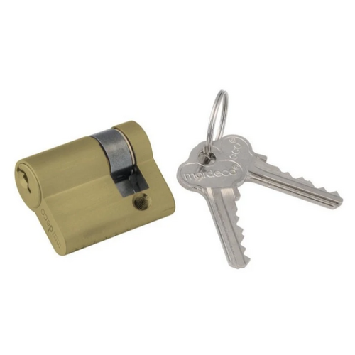 Mardeco MPF-8500-38-SB-K201 M Series Euro Cylinder 27mm Long - 4 Pin - C4 - to Suit 35-36mm Door Thickness - KA - Satin Brass