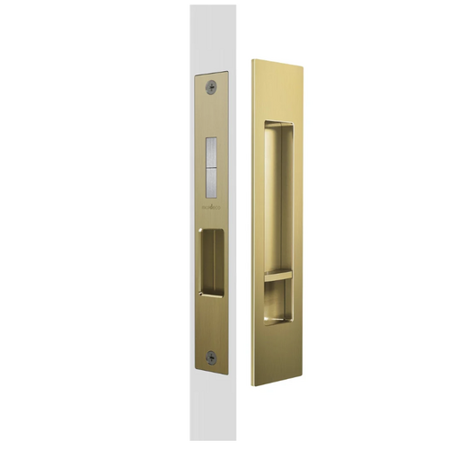 Mardeco MSC-8004-SET-SB M Series Privacy Flush Pull Set 50-55mm Backset Satin Brass