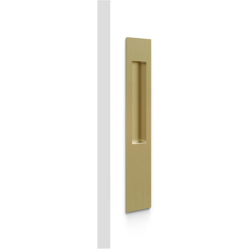 Mardeco MSC-8102-SB M Series Flush Pull Long Plate Satin Brass