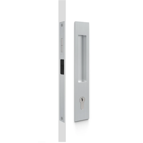 Mardeco MSC-8104-SET-BSC M Series Euro Flush Pull Lock Set (Cylinder Sold Separately) Brushed Satin Chrome