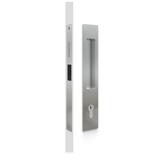 Mardeco MSC-8104-SET-CP M Series Euro Flush Pull Lock Set (Cylinder Sold Separately) Chrome Plate