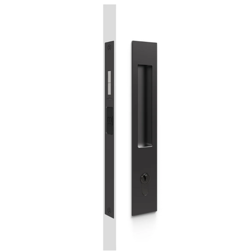 Mardeco MSC-8104-SET-MB M Series Euro Flush Pull Lock Set (Cylinder Sold Separately) Matt Black