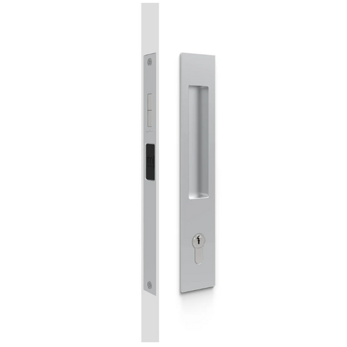 Mardeco MSC-8104-SET-SC M Series Euro Flush Pull Lock Set (Cylinder Sold Separately) Satin Chrome