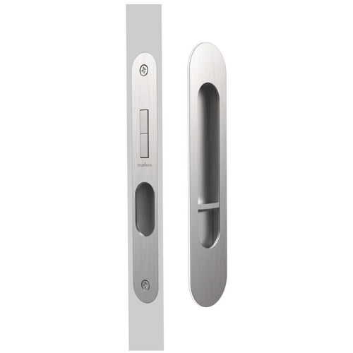 Mardeco MSC-9004-SET-BSC M Series Oval Privacy Flush Pull Set 50-55mm Backset Brushed Satin Chrome