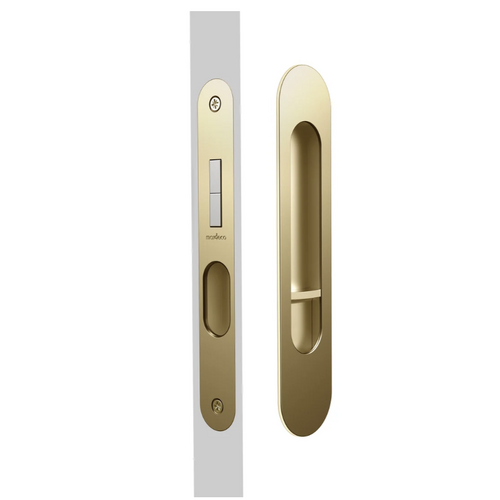 Mardeco MSC-9004-SET-SB M Series Oval Privacy Flush Pull Set 50-55mm Backset Satin Brass