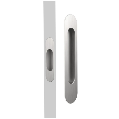 Mardeco MSC-9008-SET-BN M Series Oval Passage Flush Pull Set Brushed Nickel
