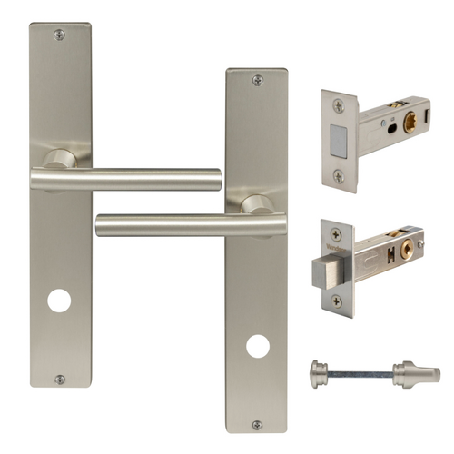 Windsor 8272M Charleston Longplate Square Privacy Set - Magnetic Latch