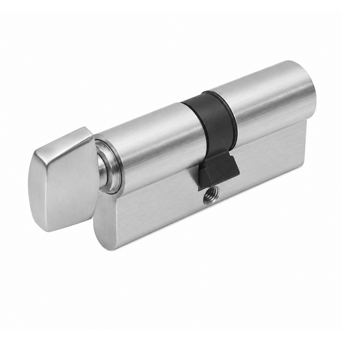 Zanda 1122.KA.SC Euro Cylinder & Turn, 60mm Length - Keyed Alike Satin Chrome
