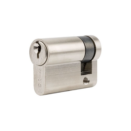 Zanda 1133.BN Euro Half Cylinder, 30mm Length - Key Brushed Nickel