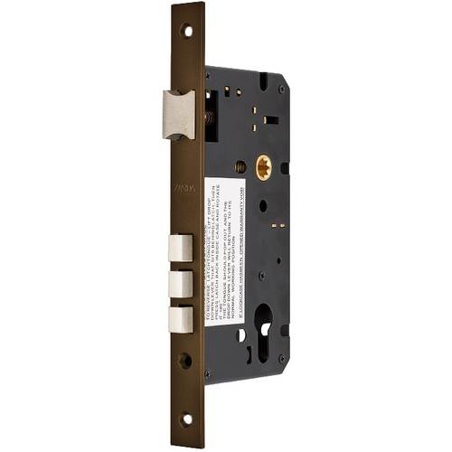 Zanda 1143.EB Mortice Lock, Euro Profile - 60mm Backset, 86mm Case Size Ember Bronze