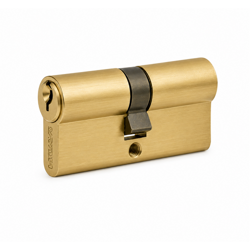 Zanda 1147.KA.SB Euro Double Cylinder, 70mm Length - Keyed Alike Satin Brass