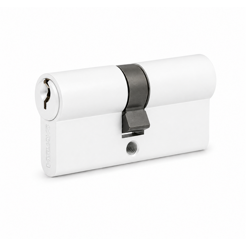 Zanda 1147.KA.WHT Euro Double Cylinder, 70mm Length - Keyed Alike Matt White