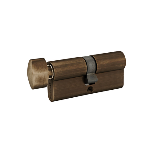 Zanda 1148.KA.EB Euro Cylinder & Turn, 70mm Length (Keyed Alike) Ember Bronze