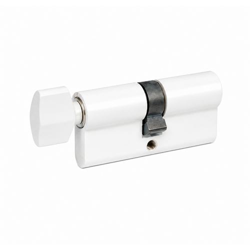 Zanda 1148.KA.WHT Euro Cylinder & Turn, 70mm Length - Keyed Alike Matt White
