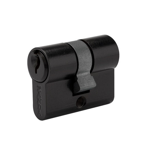 Zanda 1178.KA.BLK Euro Double Cylinder, 40mm - 3 Pin (Keyed Alike) Matt Black