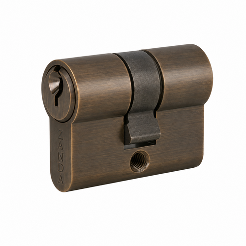 Zanda 1178.KA.EB Euro Double Cylinder, 40mm - 3 Pin (Keyed Alike) Ember Bronze