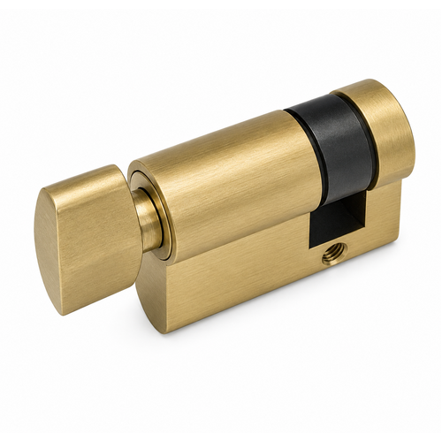 Zanda 1200.SB Euro Half Cylinder, 35mm Length - Snib Satin Brass