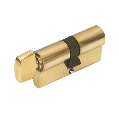Zanda 1225.KA.SB Euro Cylinder & Turn, 90mm Length - Keyed Alike Satin Brass