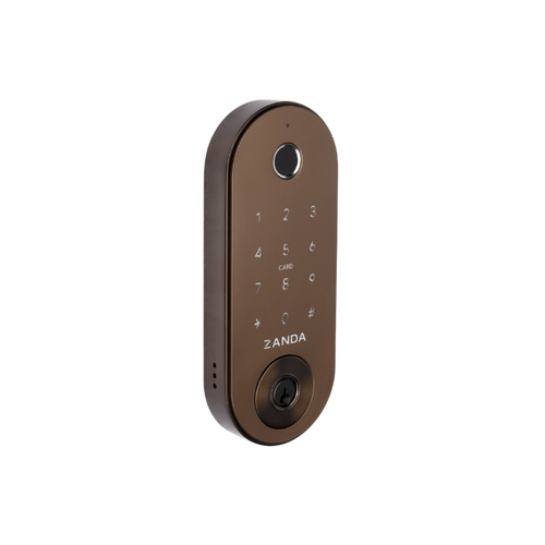 Zanda 1320.EB Stealth Electronic Deadbolt With 60mm Backset Latch Ember Bronze