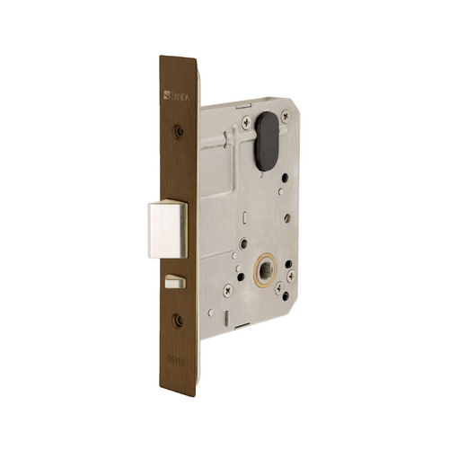 Zanda 1450.EB Commercial Mortice Lock - Fire Rated, Includes Strike and Face Plate Kit Ember Bronze