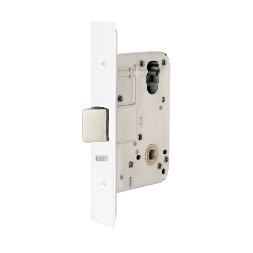 Zanda 1450.WHT Commercial Mortice Lock Fire Rated Includes Strike and Face Plate Kit Matt White