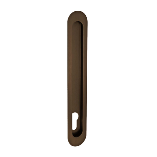 Zanda 5314.E.EB Duke Flush Pull 250mm x 40mm Concealed Fix - With Euro Hole Ember Bronze