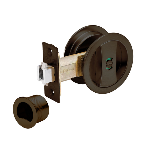Zanda 5327.EB Round Cavity Sliding Privacy Set Ember Bronze