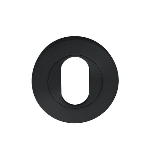 Zanda 7020.O.BLK Round Oval Escutcheon Matt Black