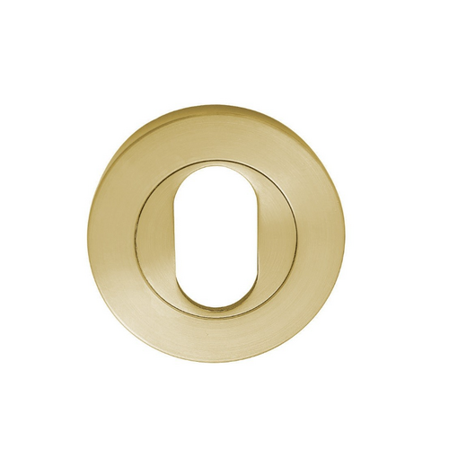 Zanda 7020.O.SB Astron Round Oval Escutcheon Satin Brass