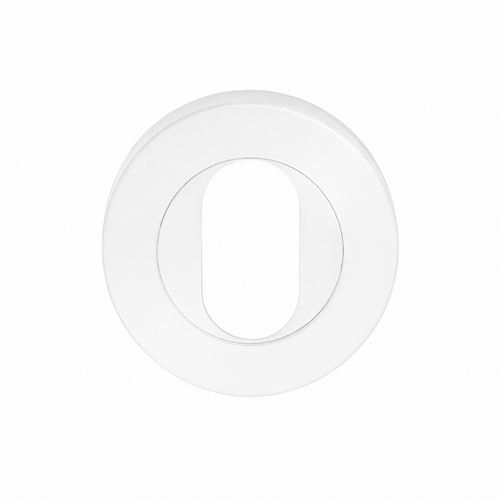 Zanda 7020.O.WHT Astron Round Oval Escutcheon Matt White