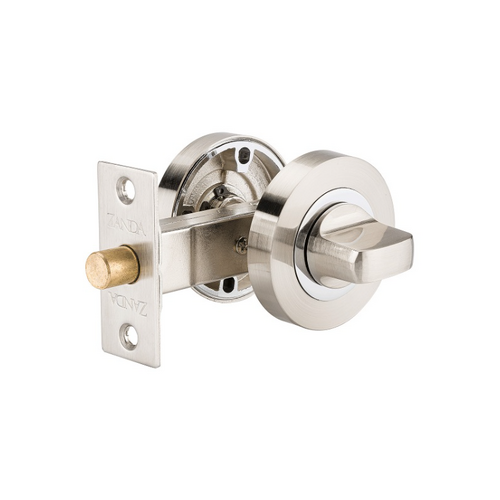 Zanda 7032.BN/CP Privacy Kit, Includes Bolt (60mm Backset) Brushed Nickel/Chrome Plate