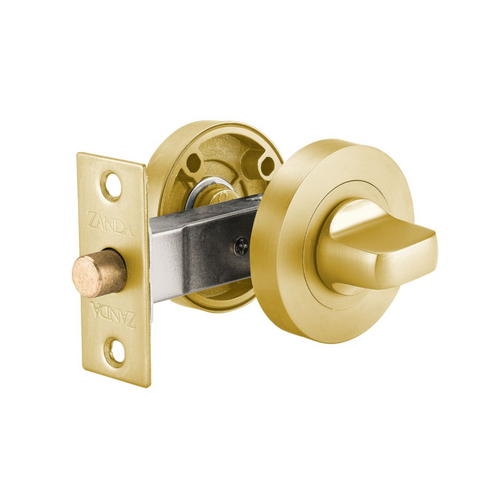 Zanda 7032.SB Privacy Kit, Includes Bolt (60mm Backset) Satin Brass