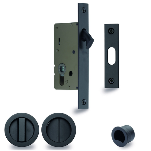 Zanda 8106.BLK Privacy Flush Pull Set - No Indicator Matt Black