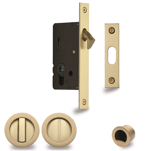 Zanda 8106.SB Privacy Flush Pull Set - No Indicator Satin Brass