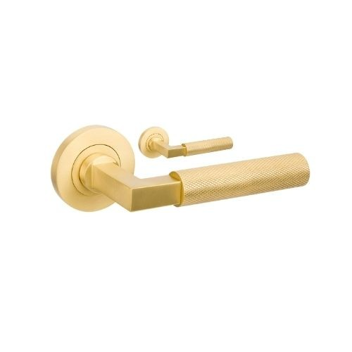 Zanda 9345.SB Zurich Knurled Leverset Only Satin Brass