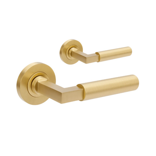 Zanda 9355.SB Zurich Fluted Lever Handle Satin Brass